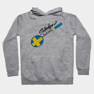 Sweden Flag of Badminton Racquet Racket Sports (Sweden) Flag Hoodie